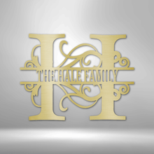 Load image into Gallery viewer, Split Letter Monogram - Steel Sign