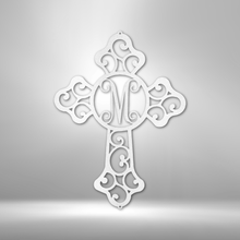 Load image into Gallery viewer, Initial Cross Monogram - Steel Sign
