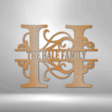 Load image into Gallery viewer, Split Letter Monogram - Steel Sign
